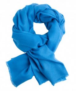 Cashmere tørklæde azurblå