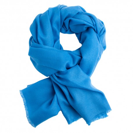 Cashmere tørklæde azurblå