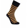 iZ Sock stribede bambusstrømper i sort og orange til unisex 39-41