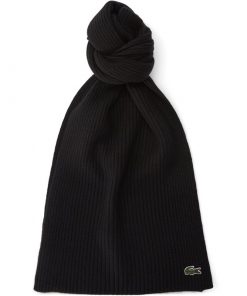 Lacoste - Ribbed Rectangular Wool Scarf
