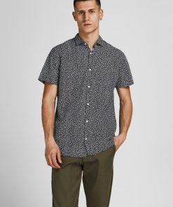 Summer Print Skjorte - Navy Blazer