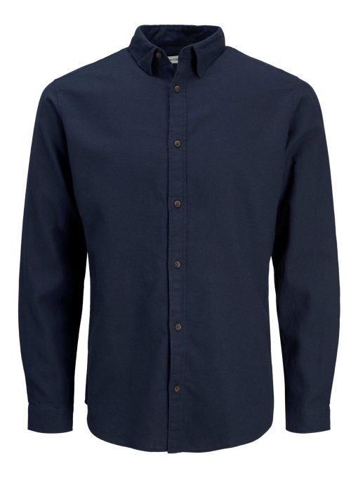 Plain Solid Skjorte - Navy Blazer