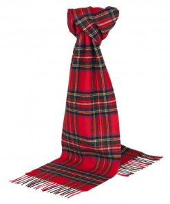 Rødt skotskternet tørklæde