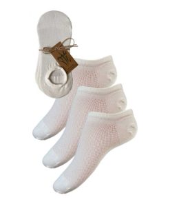 Festival 3-pak Bambus Ankel Strømper/Sokker i Off-White til kvinder